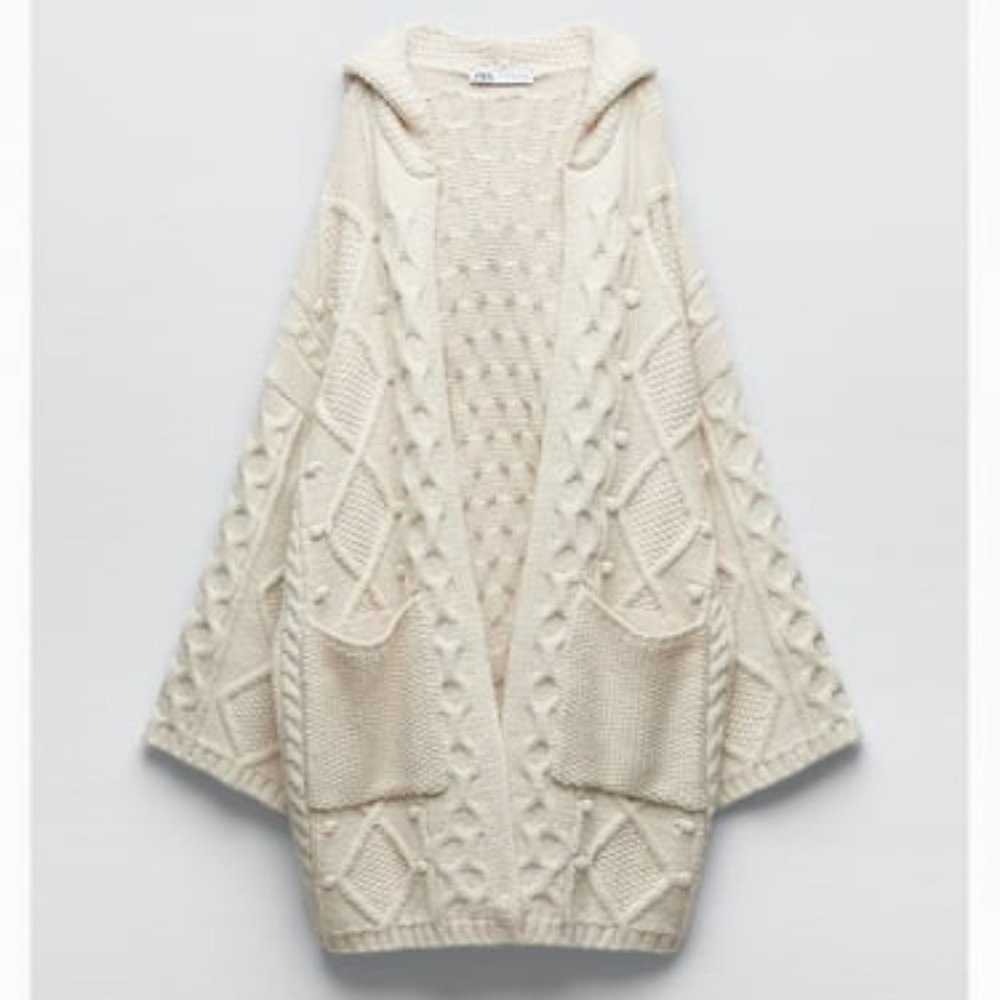Zara Hooded Knit Cardigan